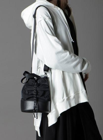 WRINKLED NYLON 2 WAY POUCH