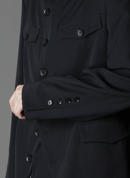 WOOL GABARDINE MEN STAND COLLAR JACKET