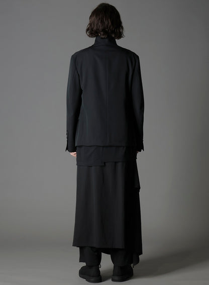 WOOL GABARDINE MEN STAND COLLAR JACKET