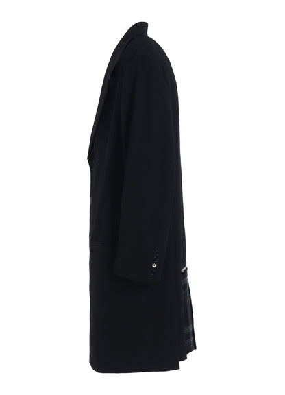 W/GABARDINE DOUBLE GAUZE  RIGHT PLEATED JACKET