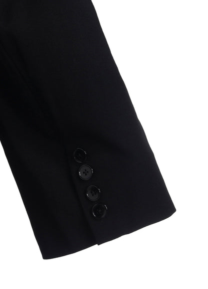 W/GABARDINE DOUBLE GAUZE  RIGHT PLEATED JACKET