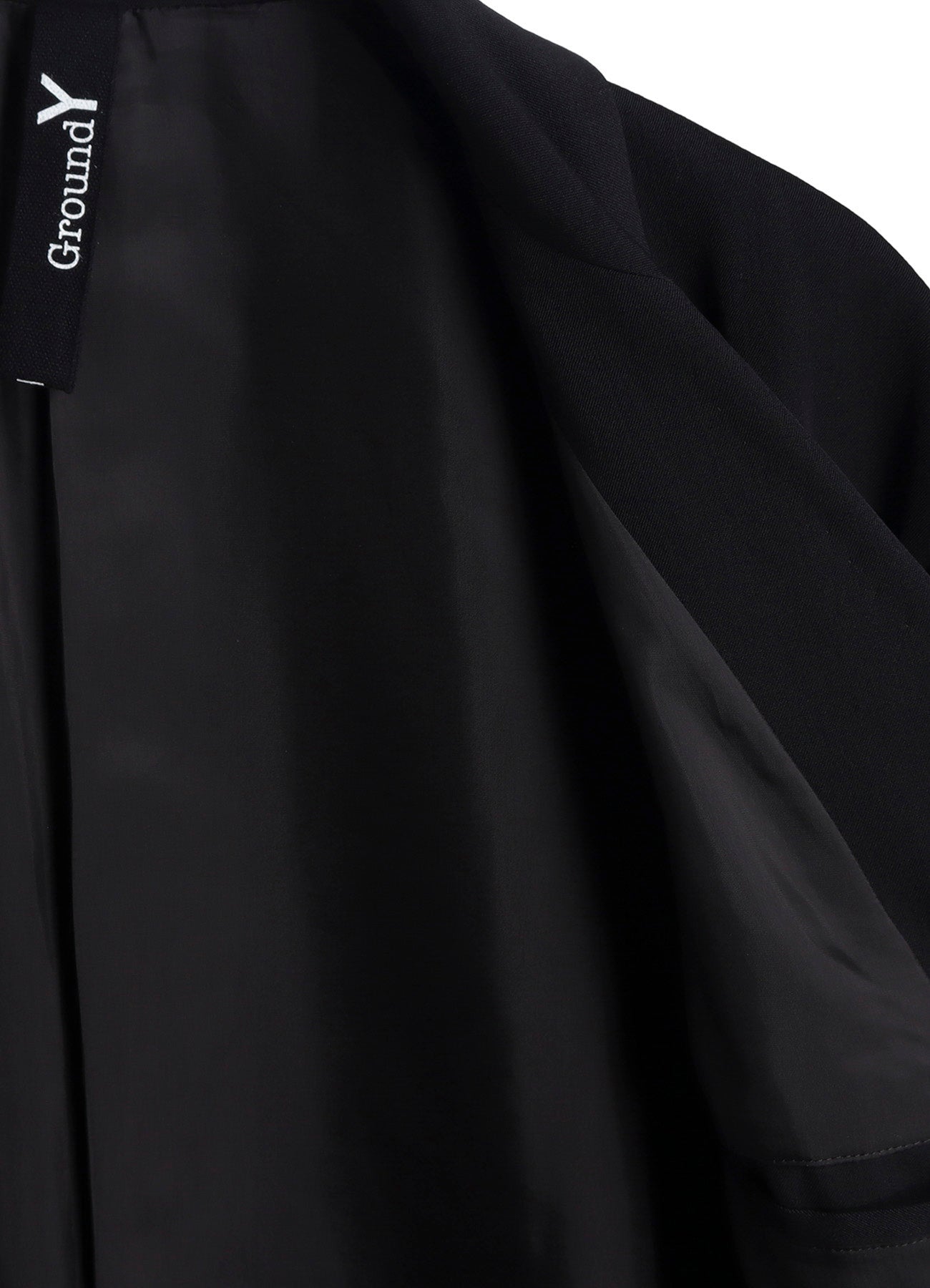 W/GABARDINE DOUBLE GAUZE RIGHT PLEATED JACKET