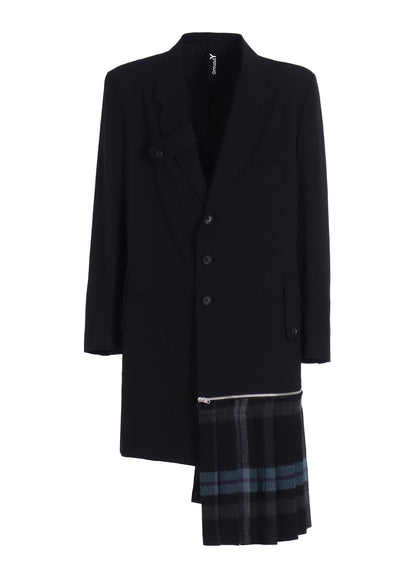 W/GABARDINE DOUBLE GAUZE PLEATED JACKET W/ TAB