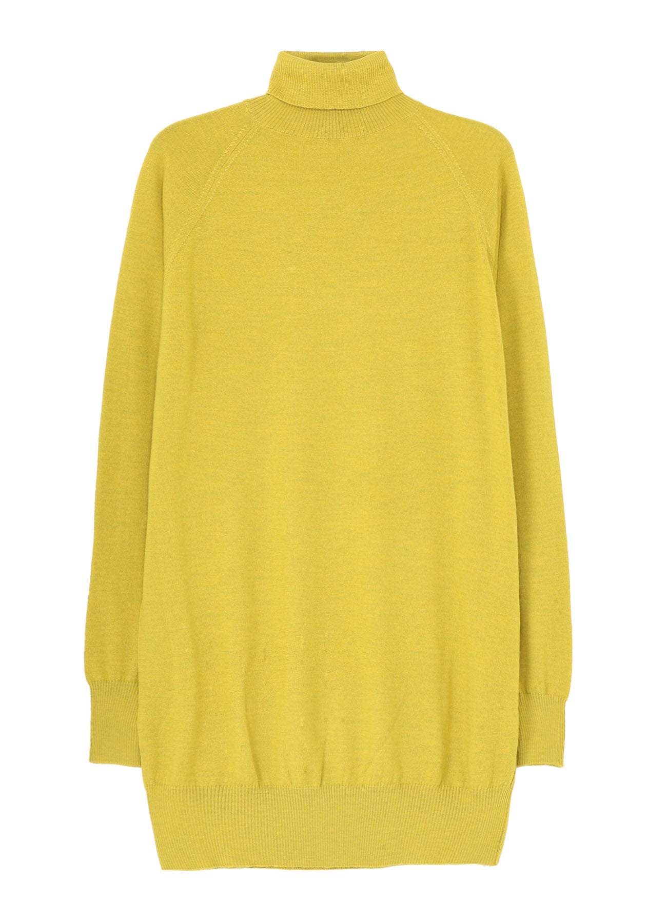 MERINO WOOL LEFT ZIPPER RAGLAN SLEEVE TURTLENECK