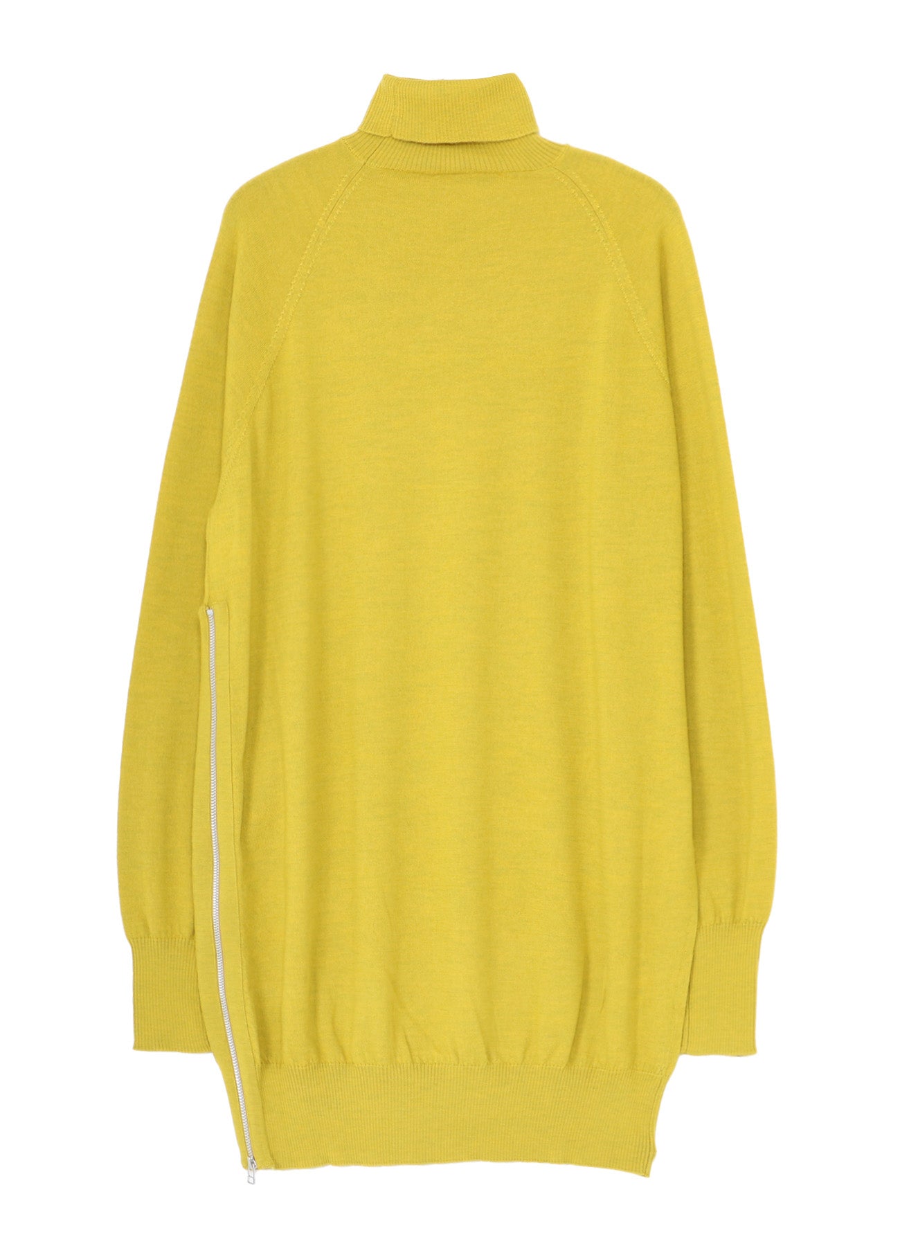 MERINO WOOL LEFT ZIPPER RAGLAN SLEEVE TURTLENECK