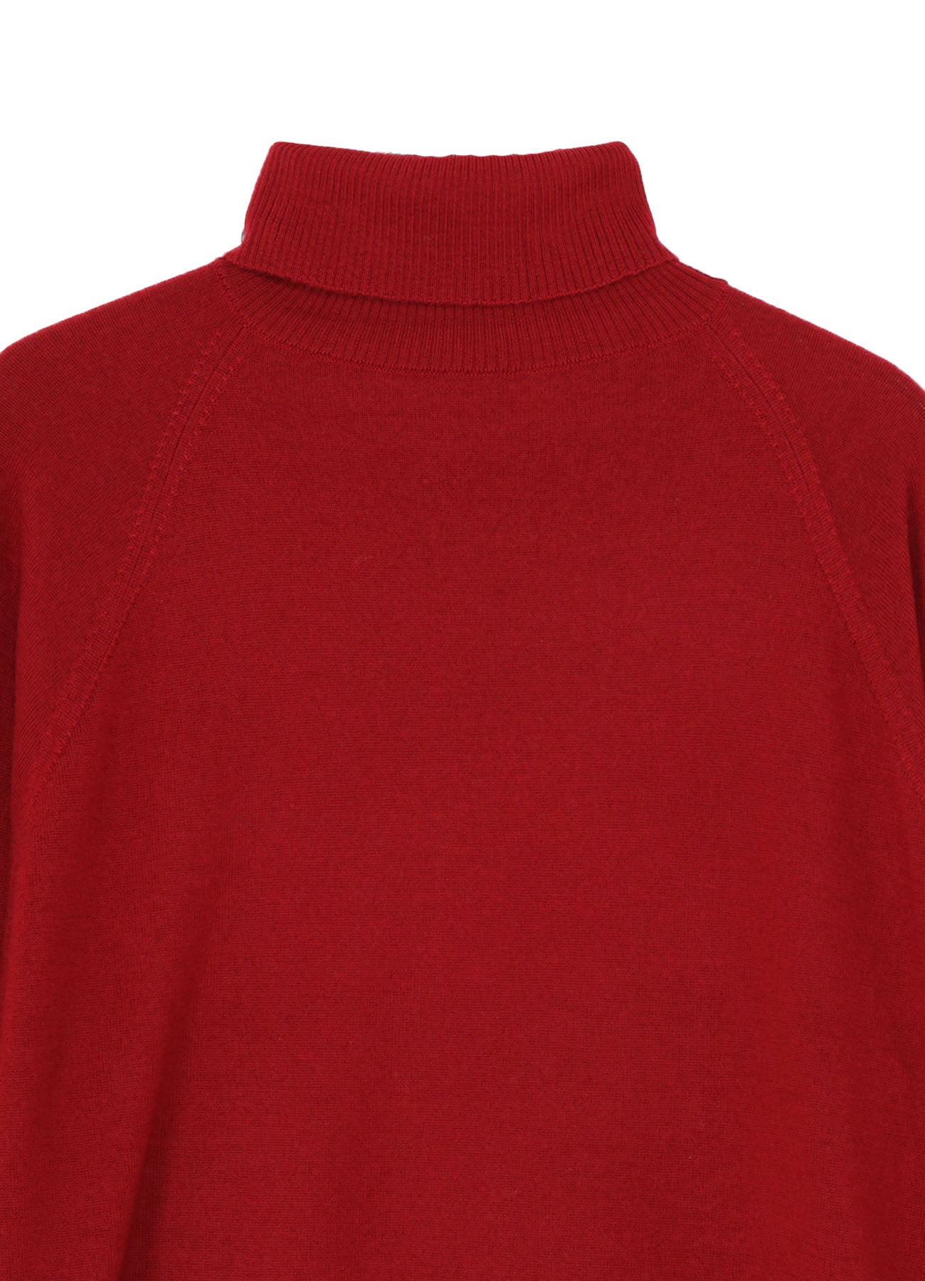 MERINO WOOL LEFT ZIPPER RAGLAN SLEEVE TURTLENECK