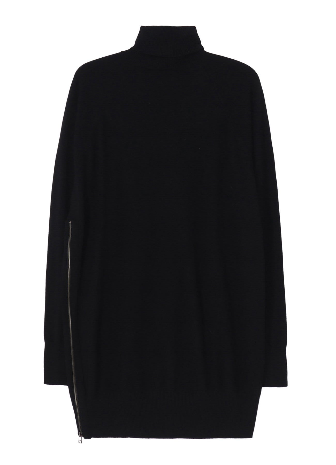 MERINO WOOL LEFT ZIPPER RAGLAN SLEEVE TURTLENECK
