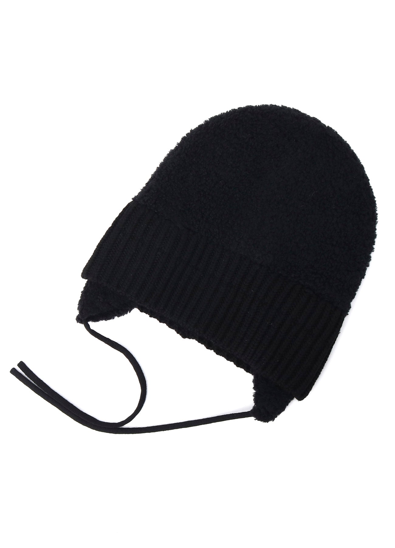 Wool boa+EX FineMerino Wool FLIGHT KNIT CAP