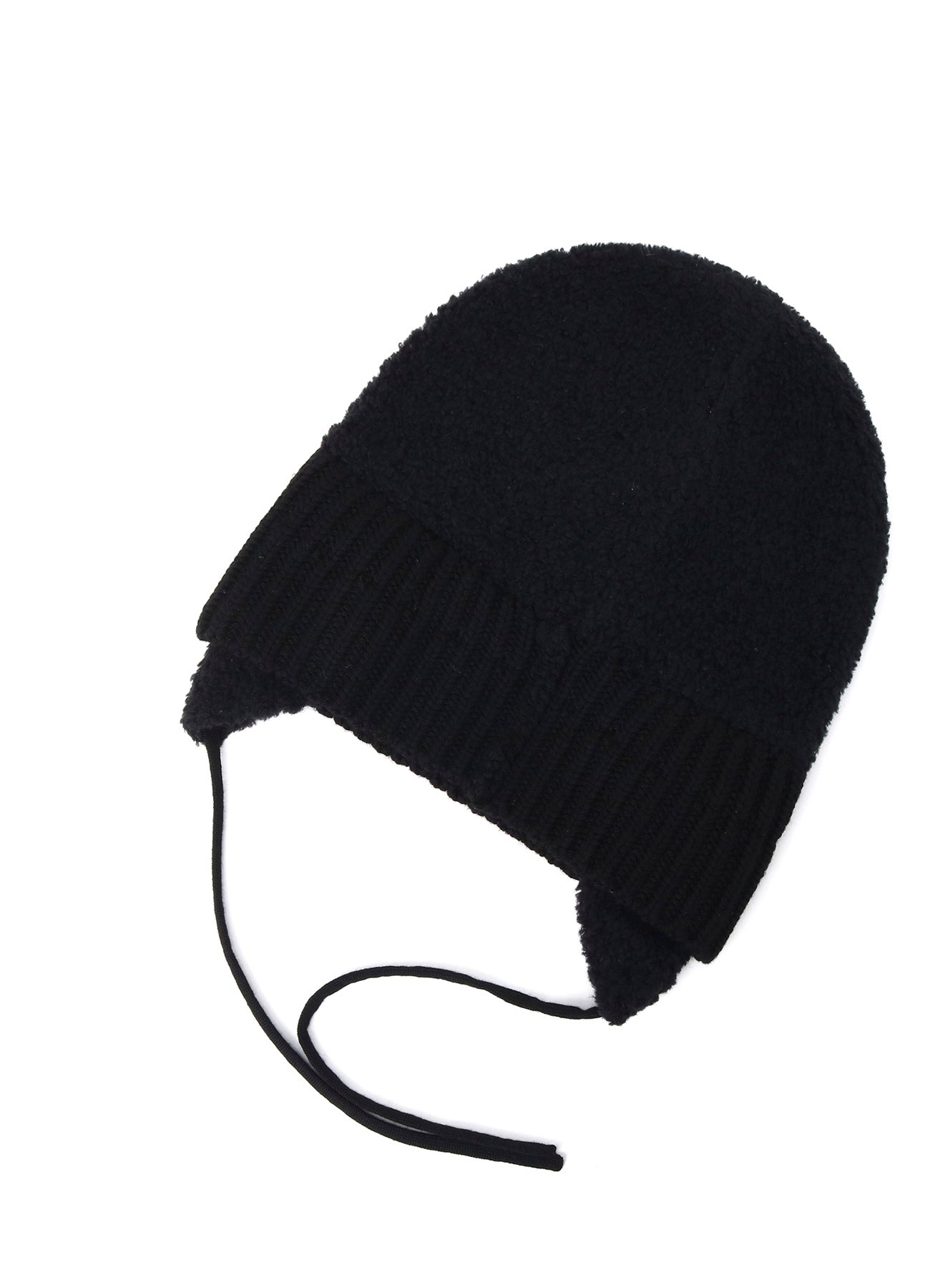 Wool boa+EX FineMerino Wool FLIGHT KNIT CAP