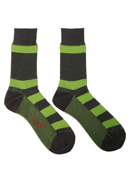 COTTON ACRYLIC BORDER SOCKS