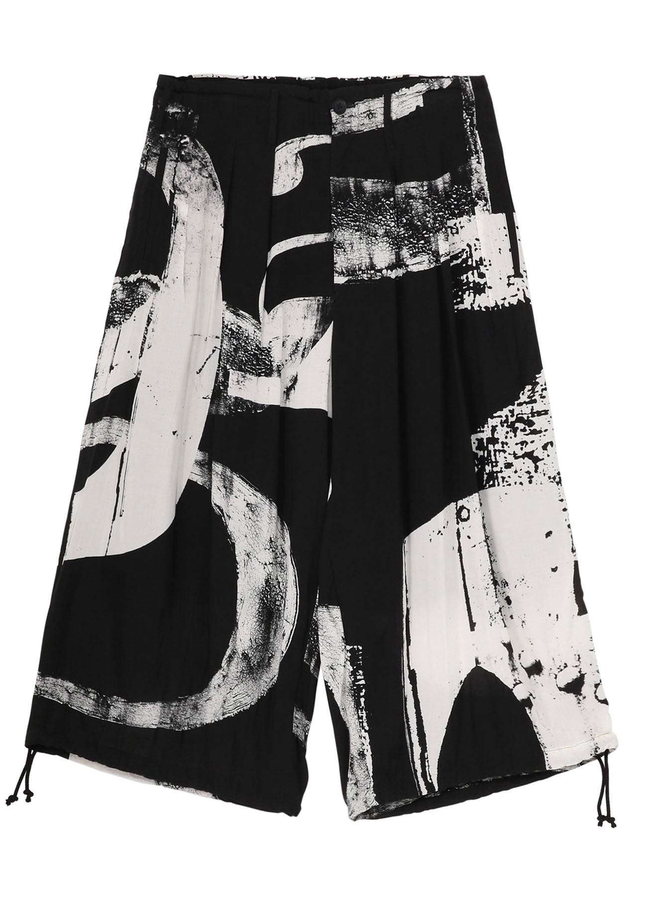 RAYON PRINT NUMBER PATTERN BALLOON PANTS