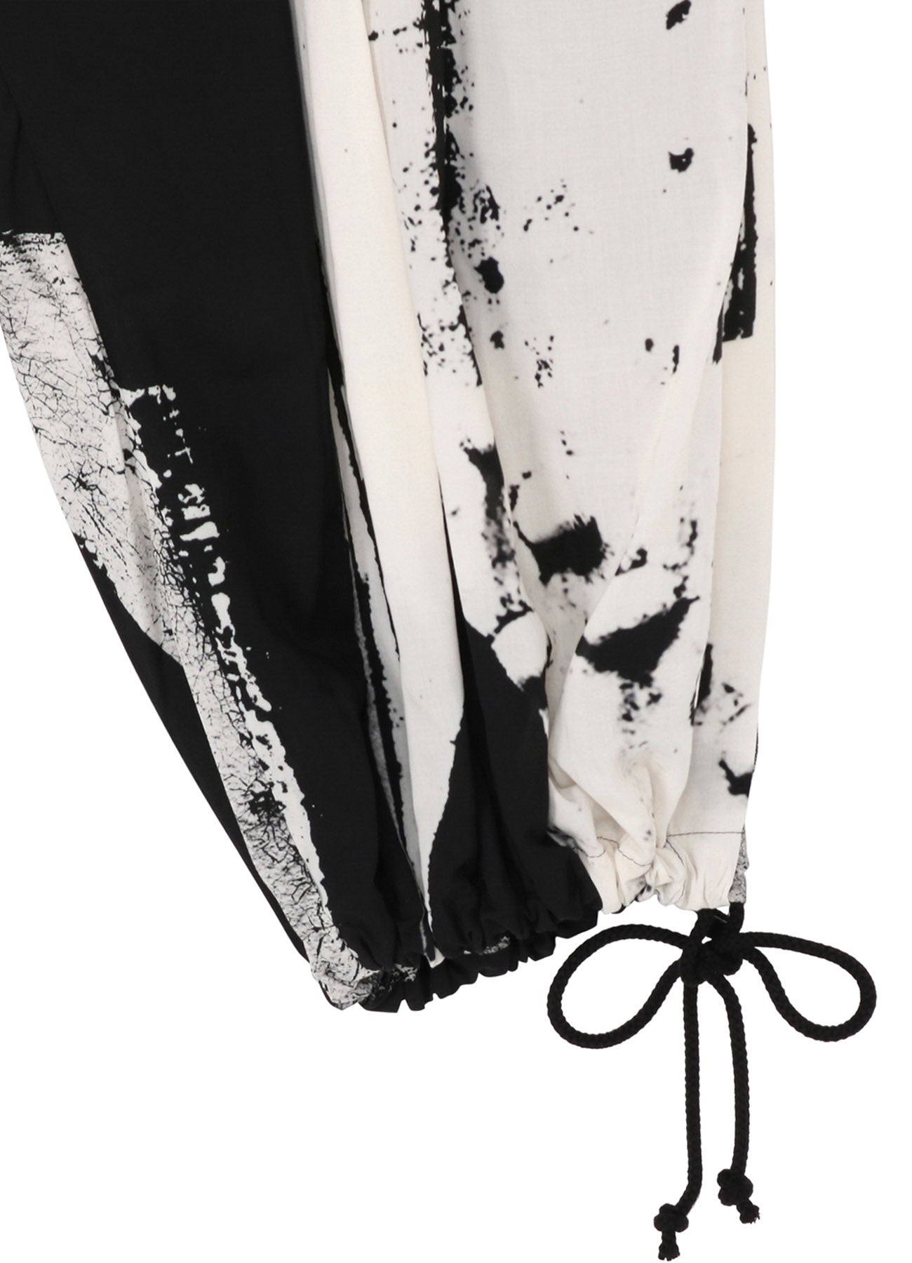 RAYON PRINT NUMBER PATTERN BALLOON PANTS