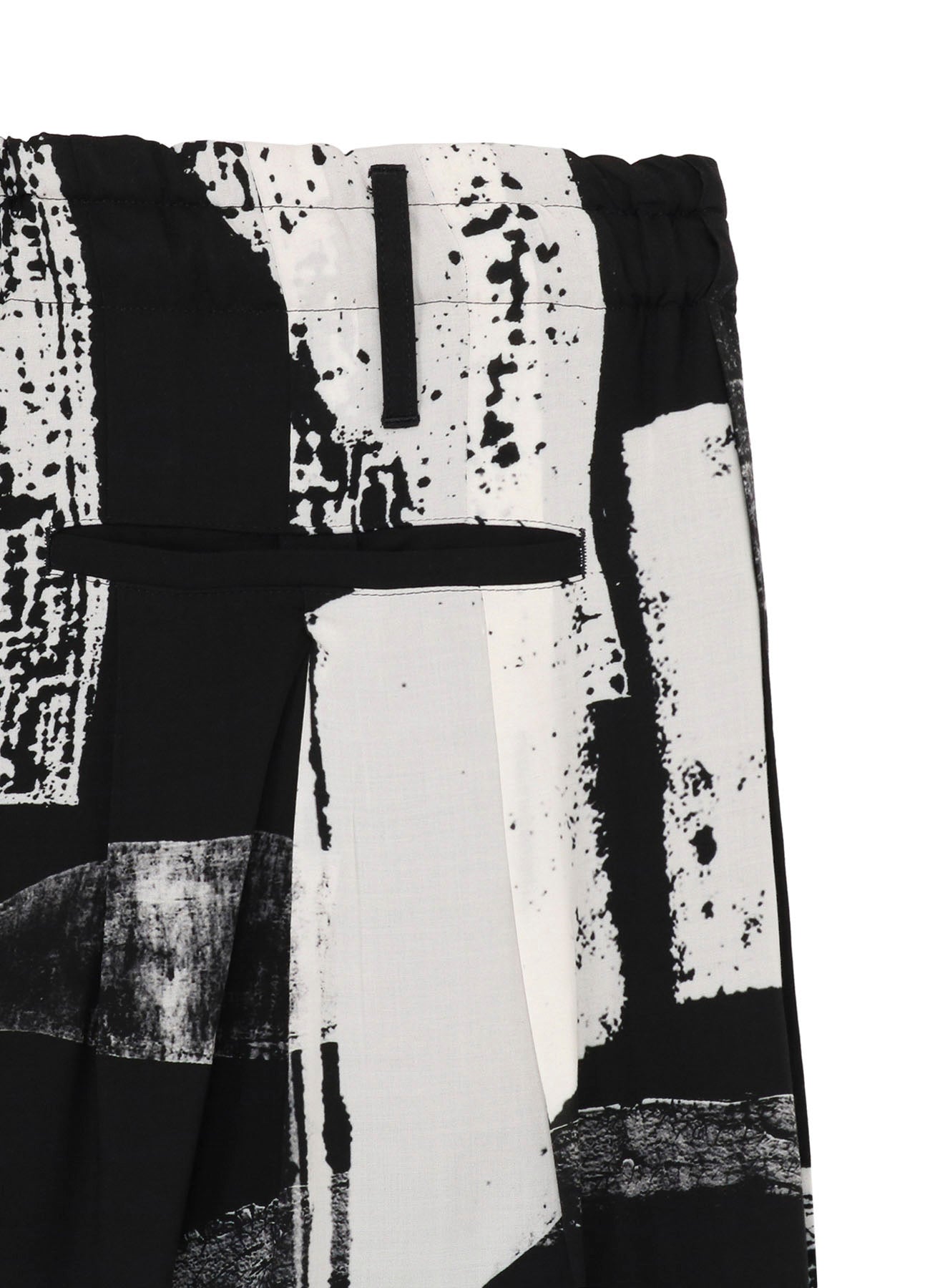 RAYON PRINT NUMBER PATTERN BALLOON PANTS