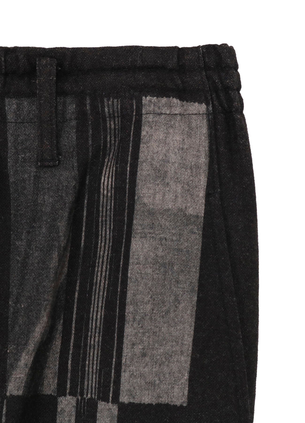 FLANNEL STRIPE PATTERN STANDARD RIBBED HEM CARGO