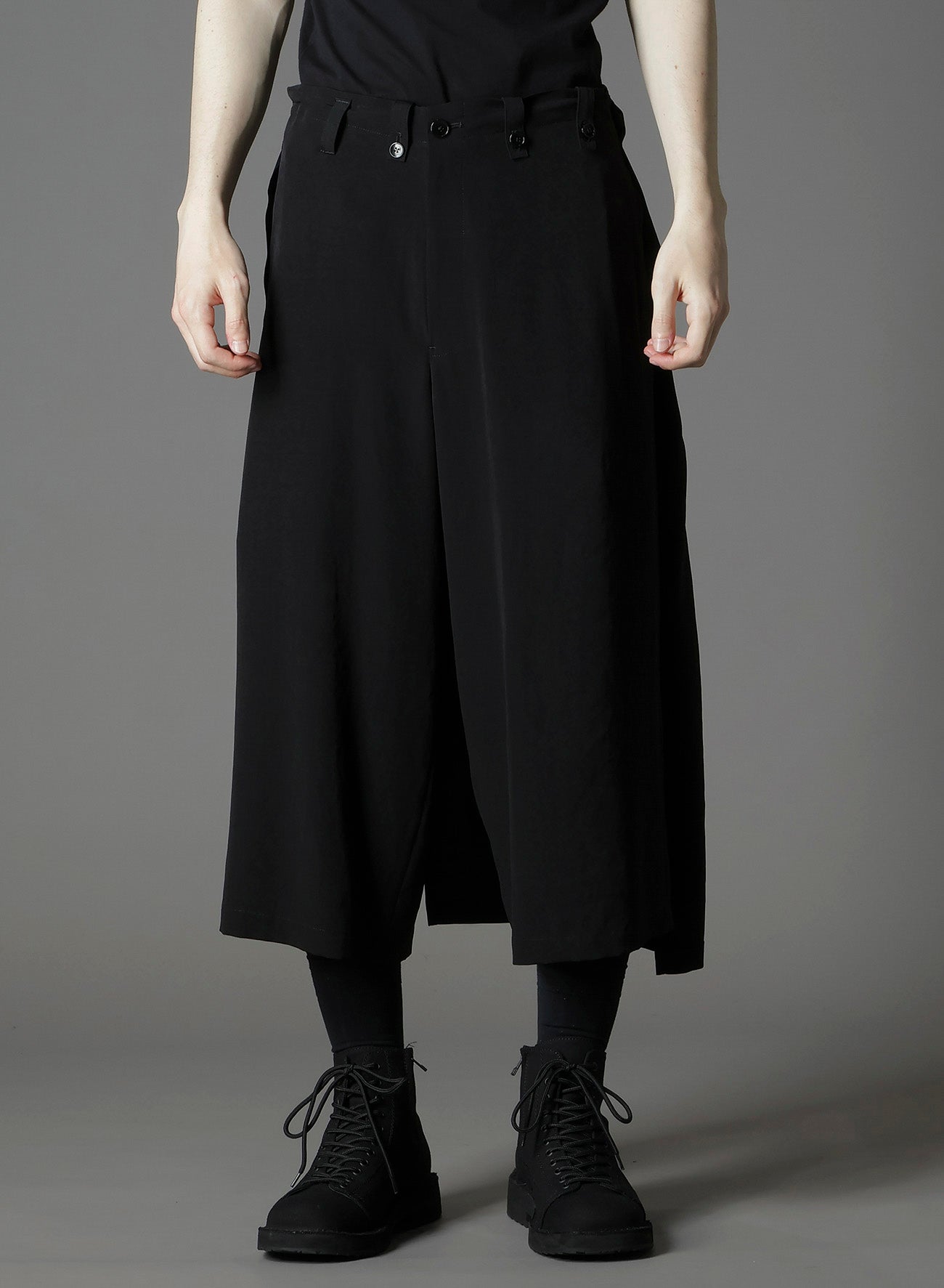 CREPE DE CHINE WRAP SKIRT PANTS