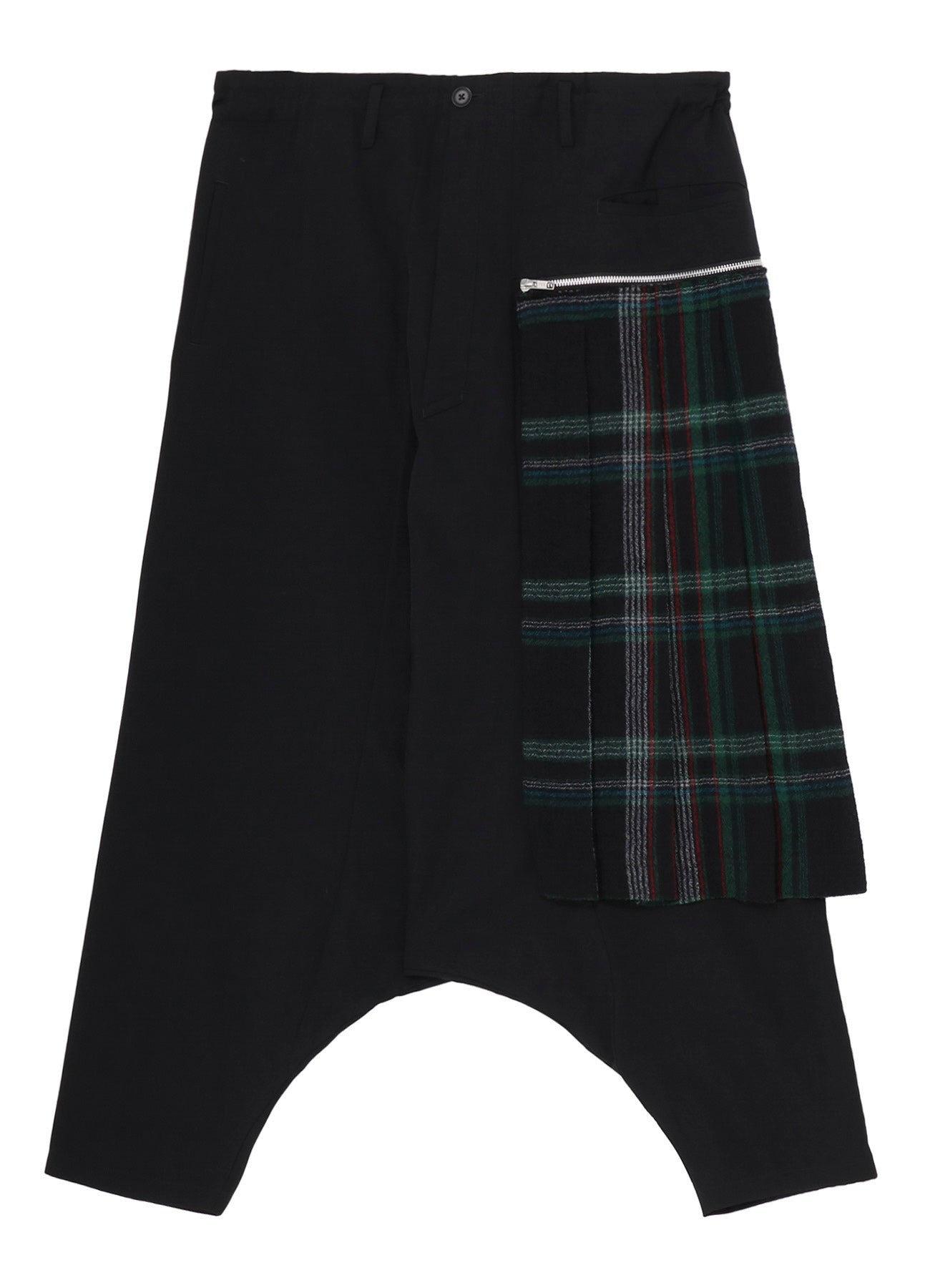 W/GABARDINE DOUBLE GAUZE PLEATED SAROUEL PANTS