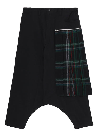 W/GABARDINE DOUBLE GAUZE  PLEATED SAROUEL PANTS