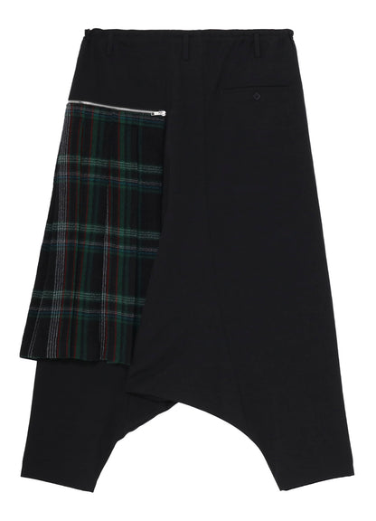 W/GABARDINE DOUBLE GAUZE  PLEATED SAROUEL PANTS