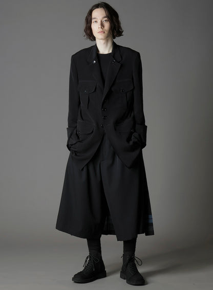 W/GABARDINE DOUBLE GAUZE PLEATED HALF PANTS