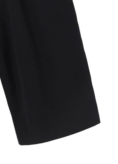 W/GABARDINE DOUBLE GAUZE PLEATED HALF PANTS