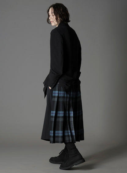 W/GABARDINE DOUBLE GAUZE PLEATED HALF PANTS