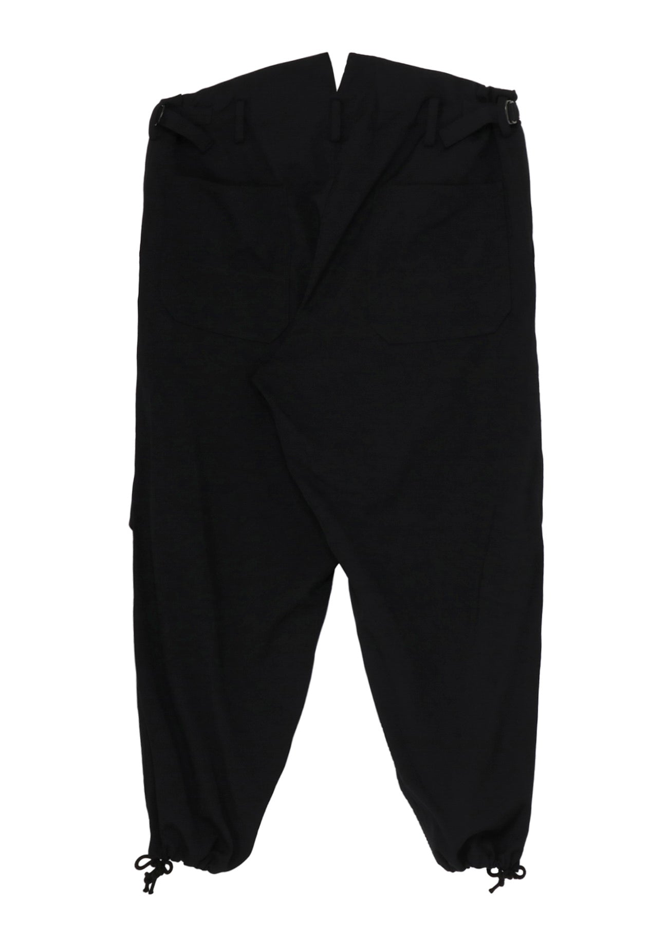 WOOL GABARDINE SUSPENDER PANTS W KNEE PAD