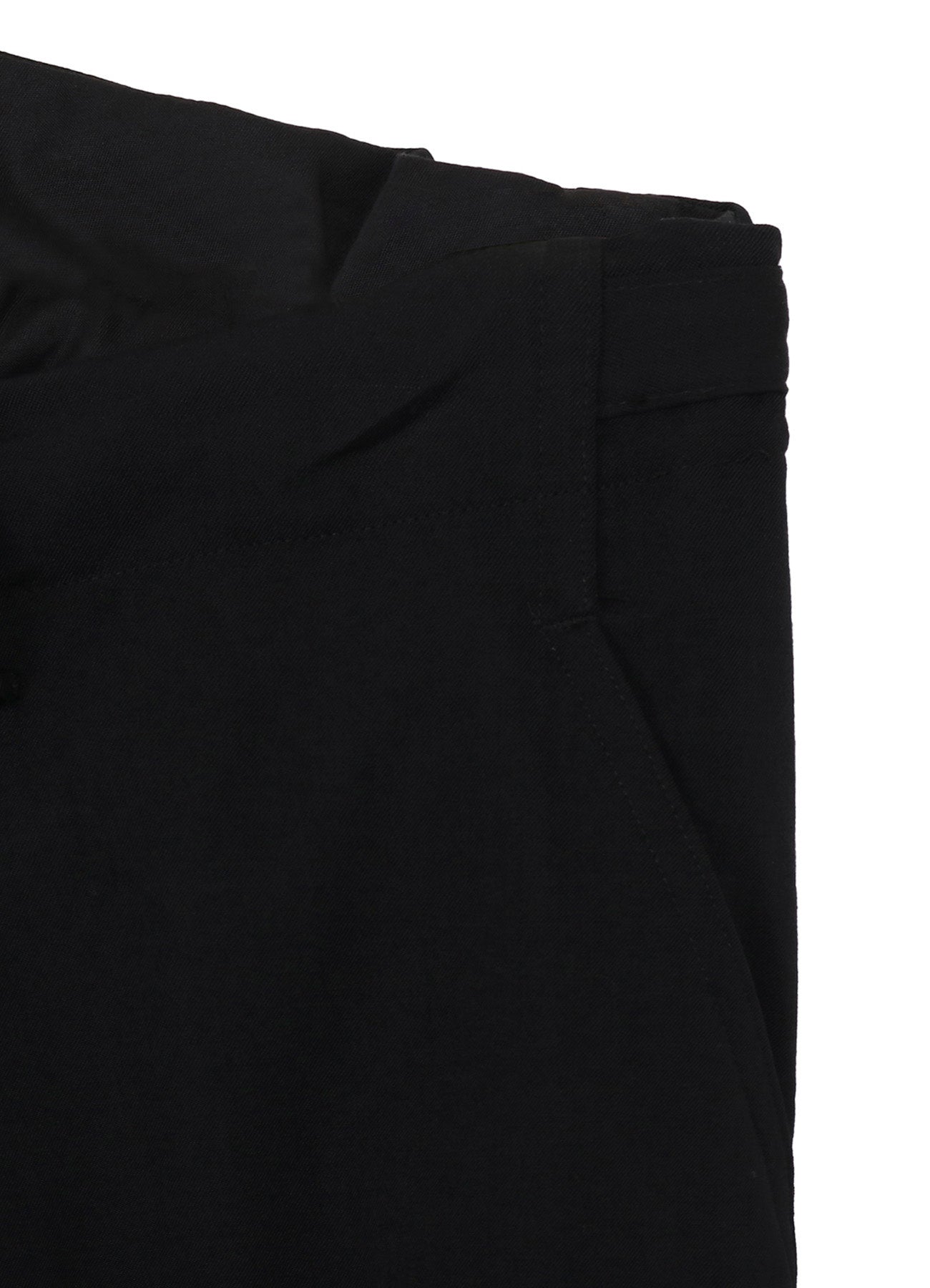WOOL GABARDINE SUSPENDER PANTS W KNEE PAD