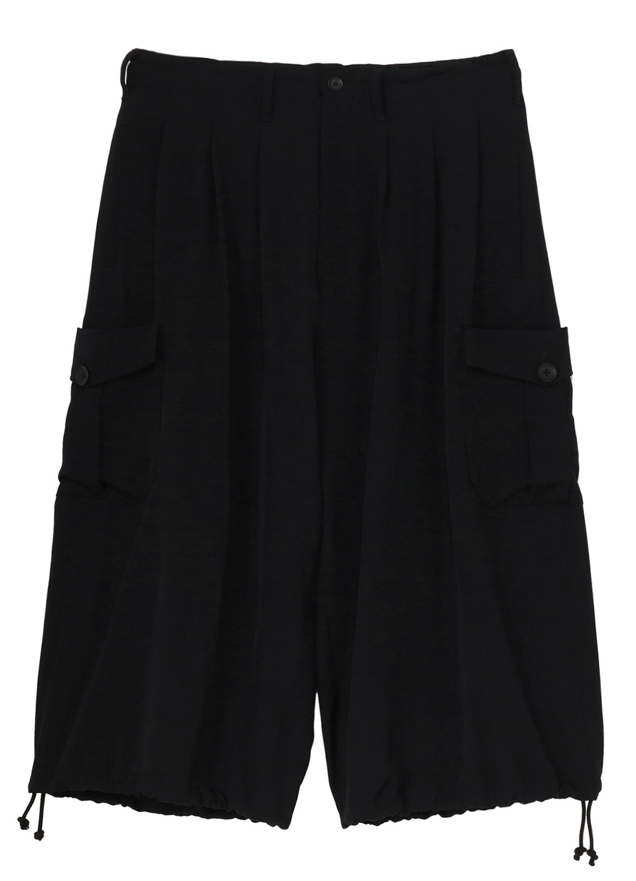 WOOL GABARDINE SIDE OUT PK BALLOON PANTS