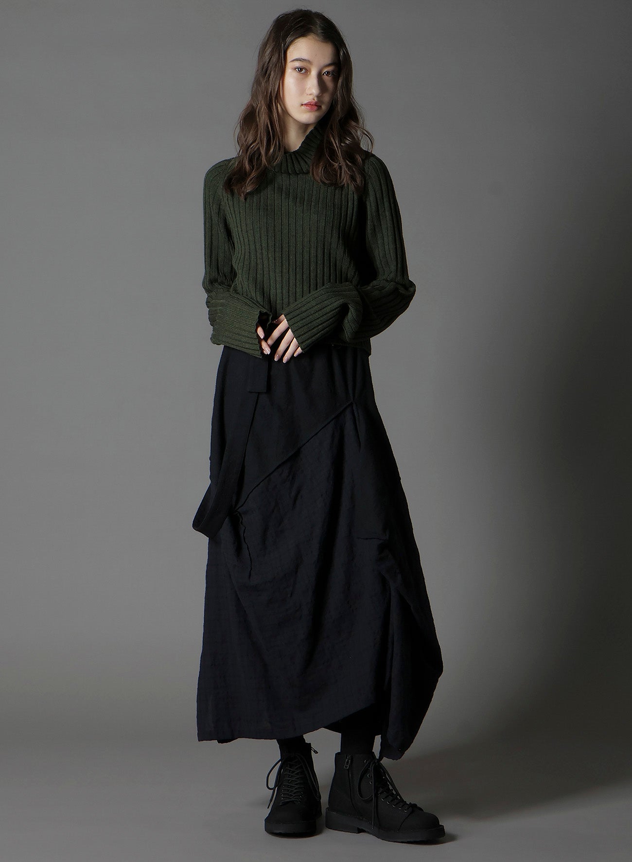 REFINE PLAID + REFINE GAUZE SQUARE SKIRT
