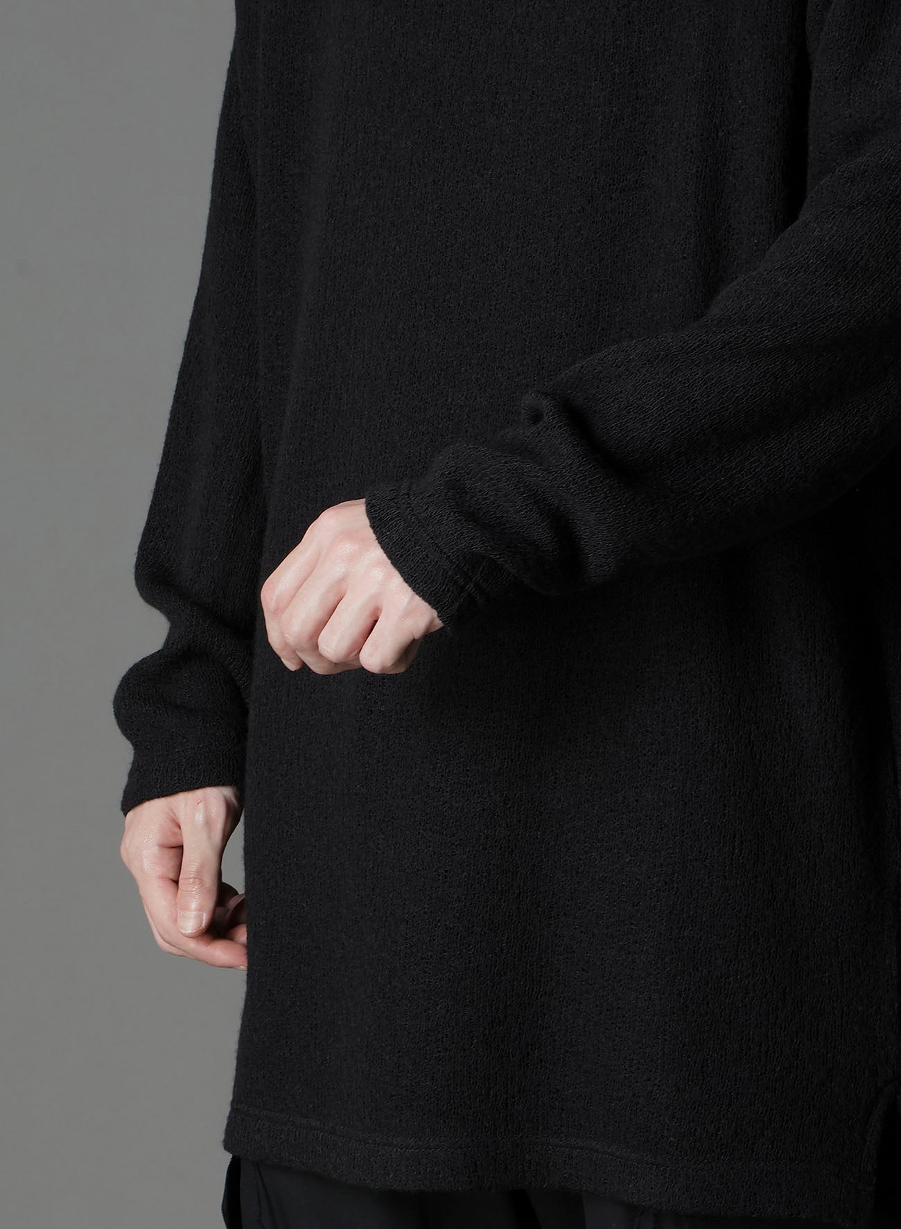 SPIDER WEB KNIT BIG TURTLENECK T-SHIRT