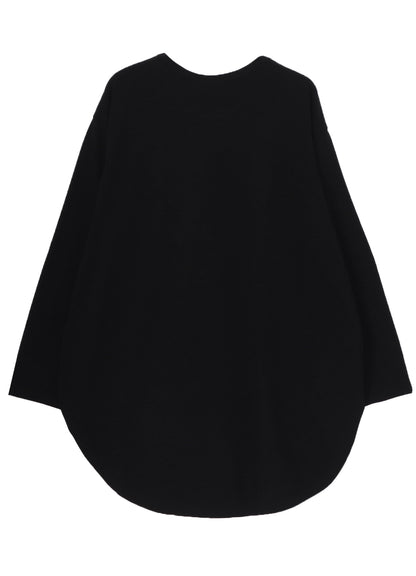 SILKETTE JERSEY PAINT PATTERN HEM JUMBO LONG SLEEVED T-SHIRT