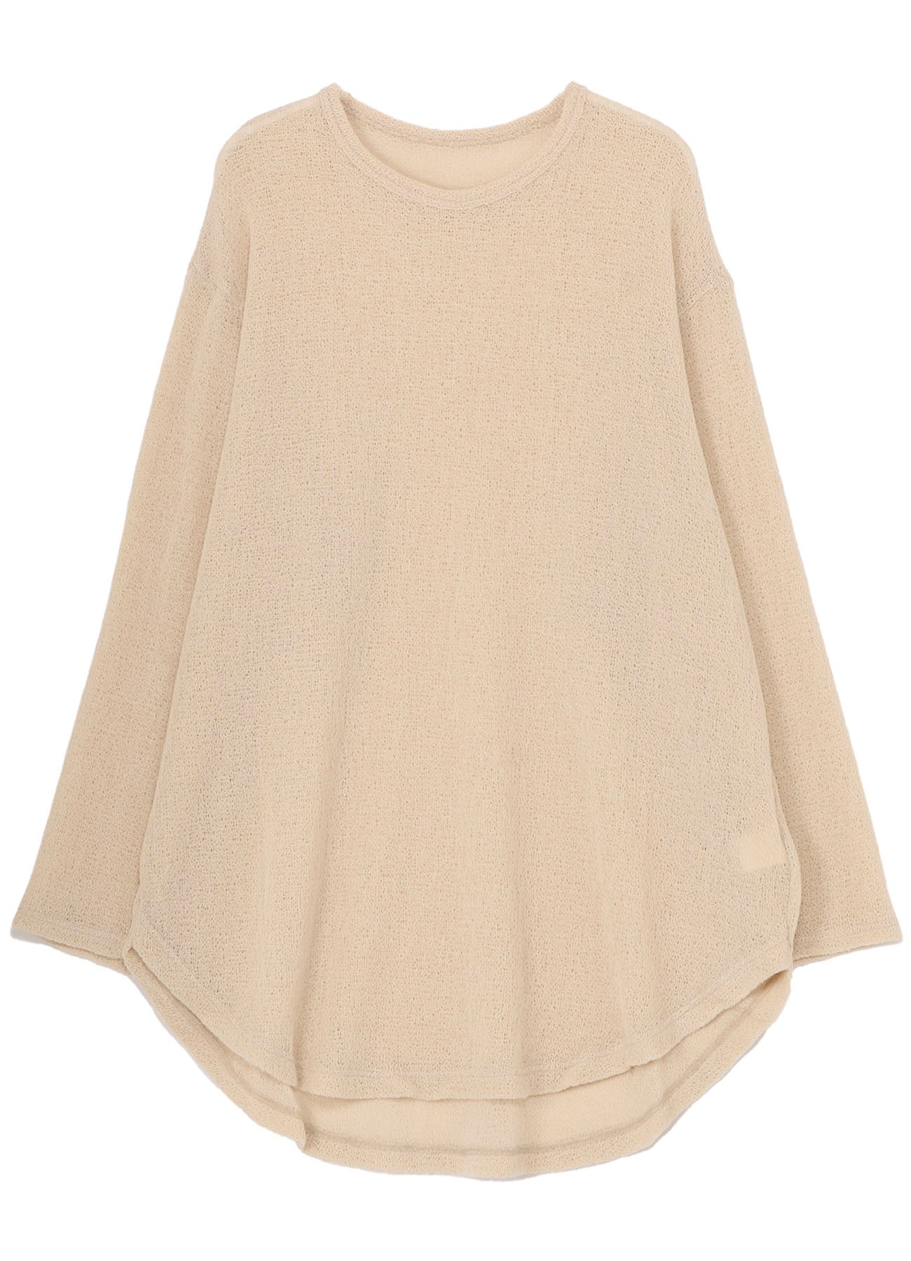SPIDER WEB KNIT HEM JUMBO LONG SLEEVED T-SHIRT