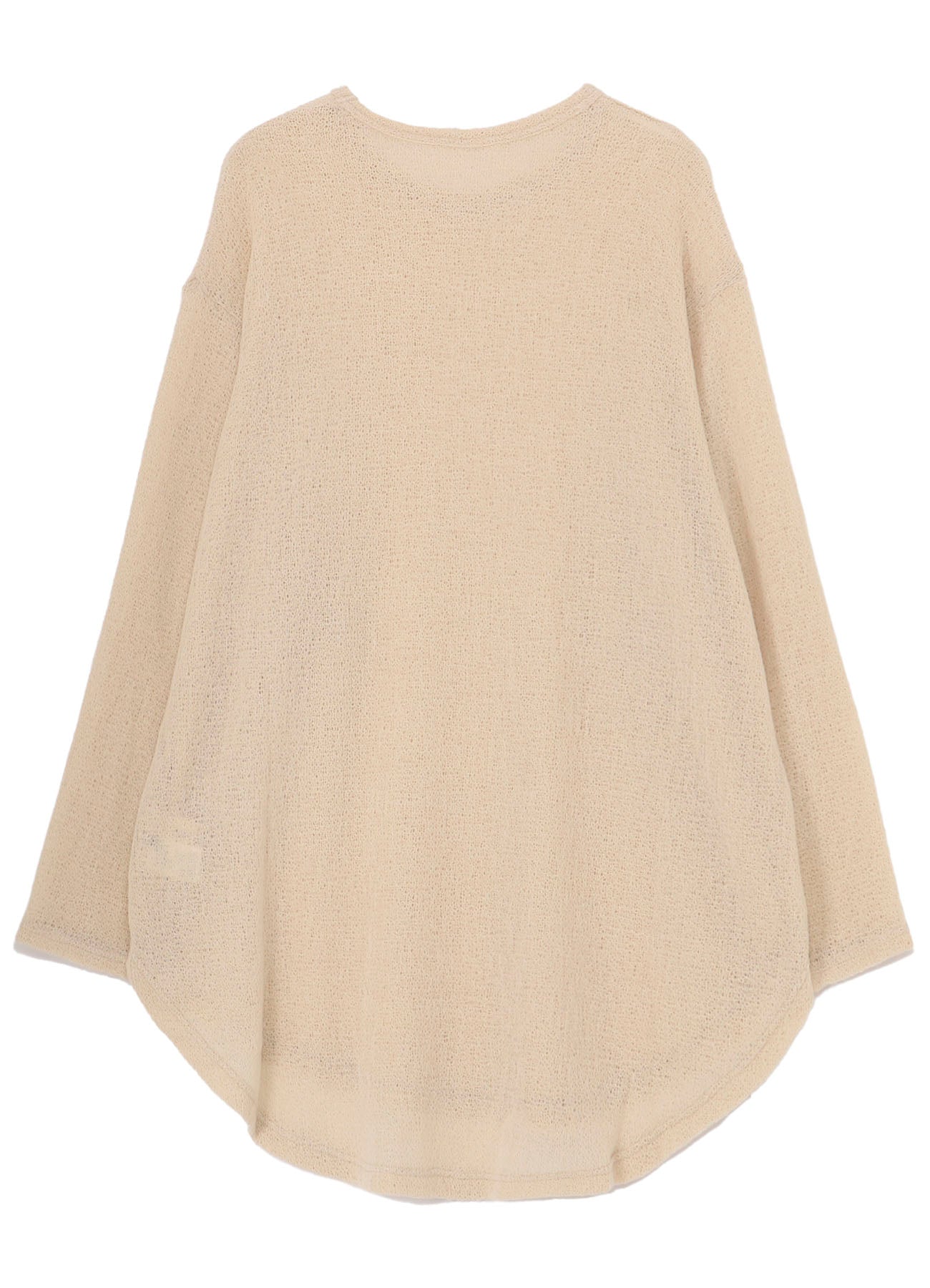 SPIDER WEB KNIT HEM JUMBO LONG SLEEVED T-SHIRT