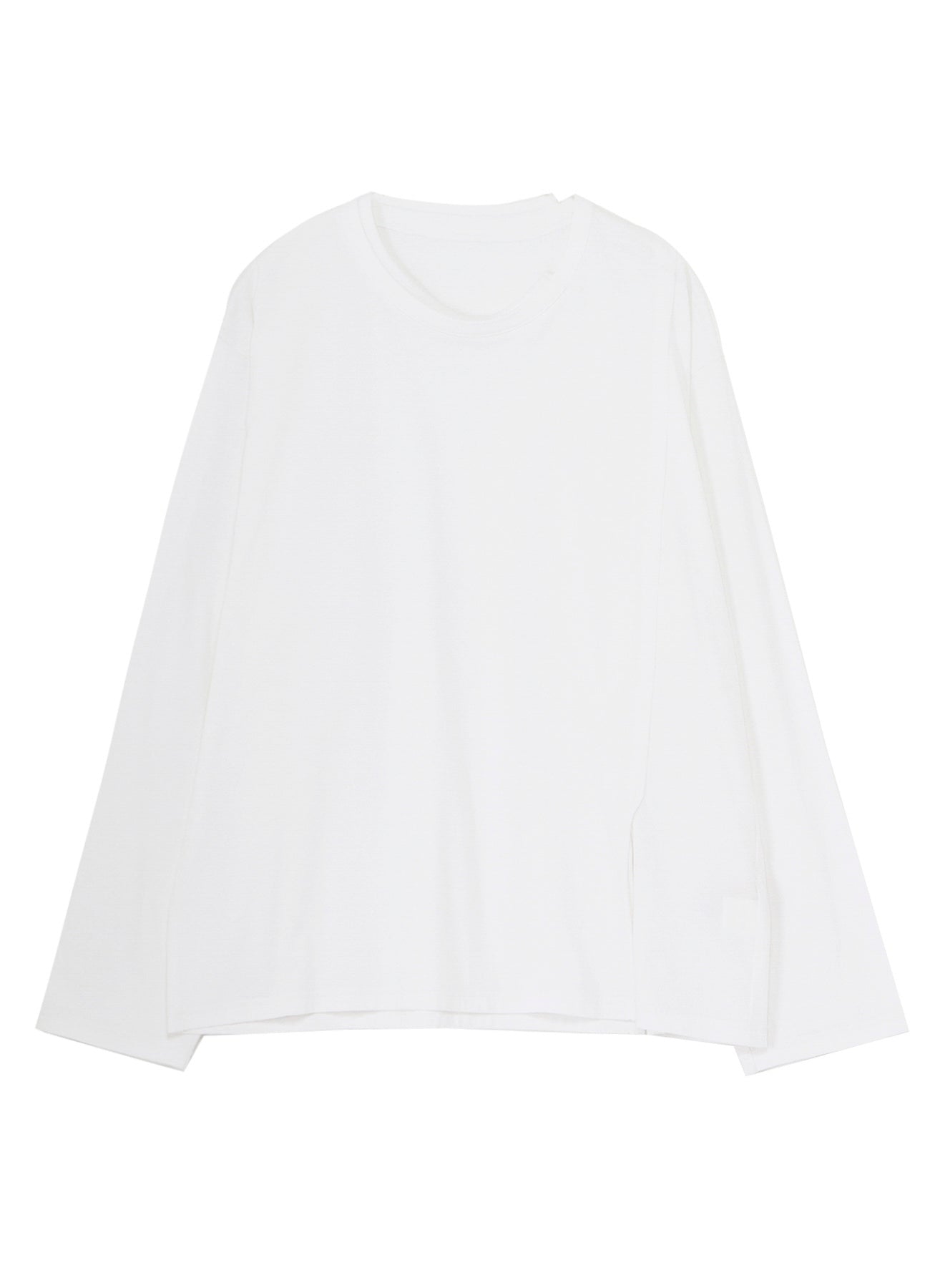 COTTON JERSEY MIX BLOCK LONG SLEEVED T-SHIRT