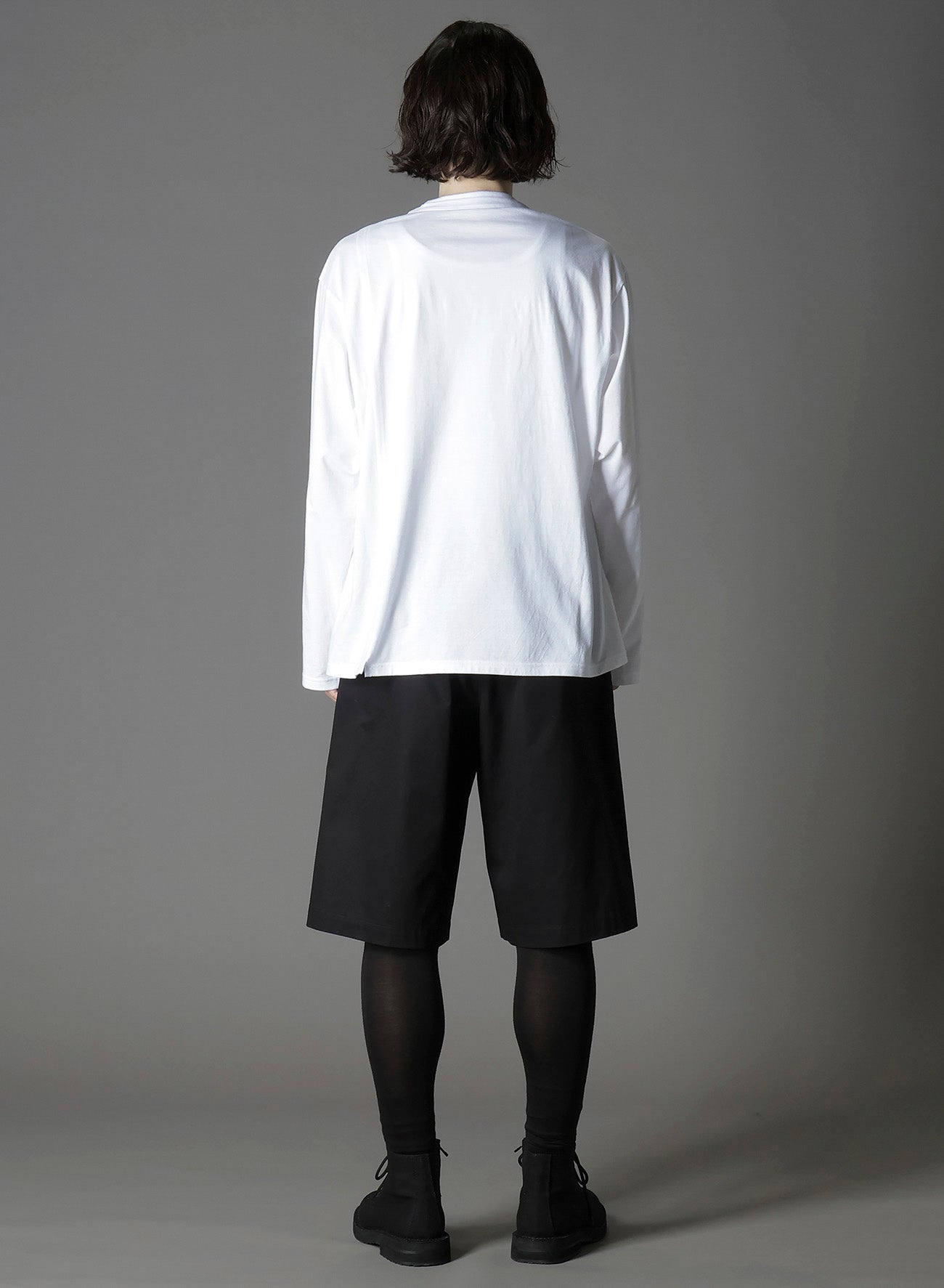 COTTON JERSEY MIX BLOCK LONG SLEEVED T-SHIRT