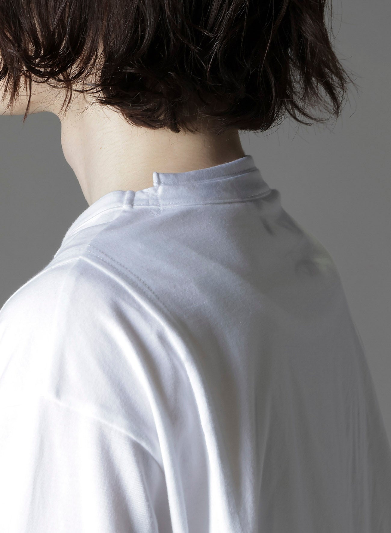 COTTON JERSEY MIX BLOCK LONG SLEEVED T-SHIRT