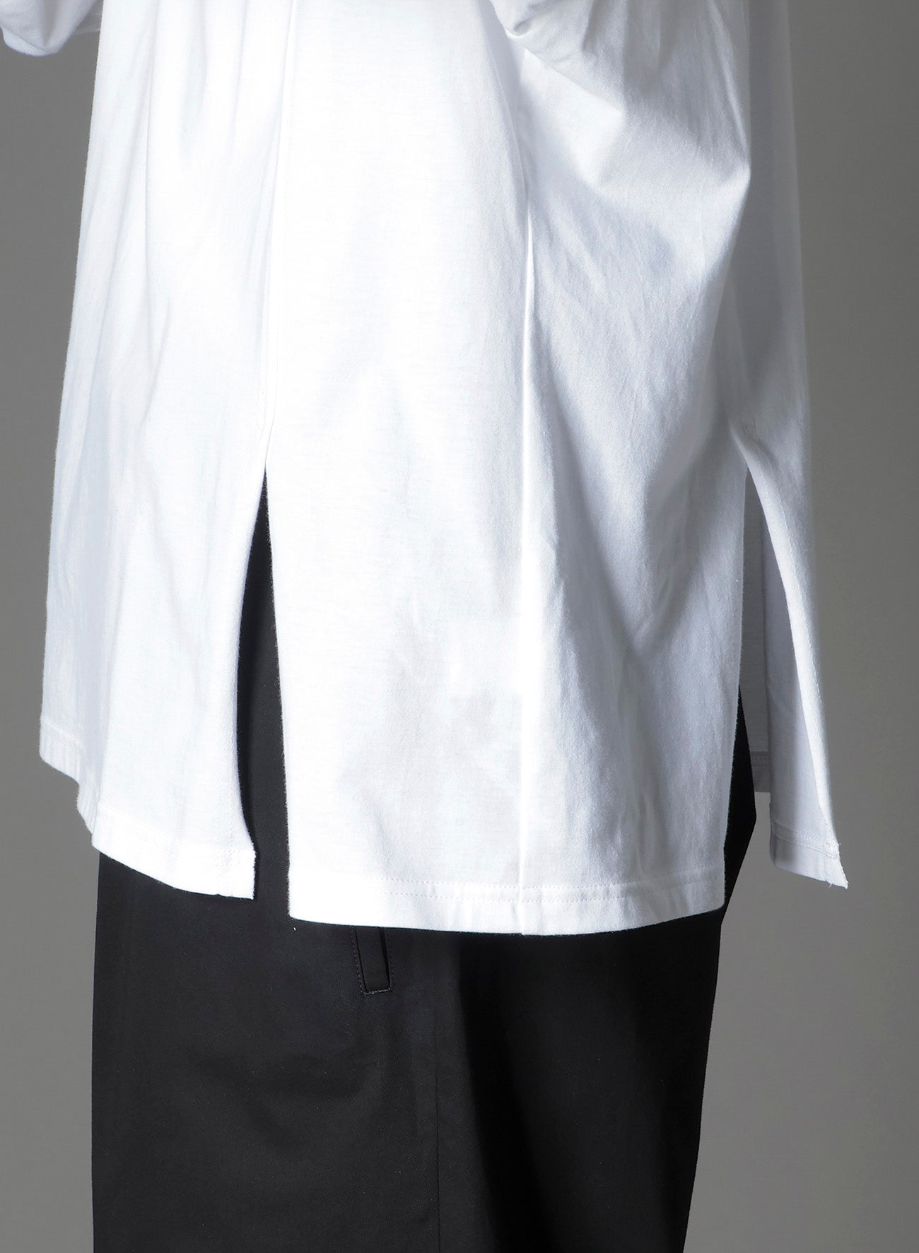 COTTON JERSEY MIX BLOCK LONG SLEEVED T-SHIRT