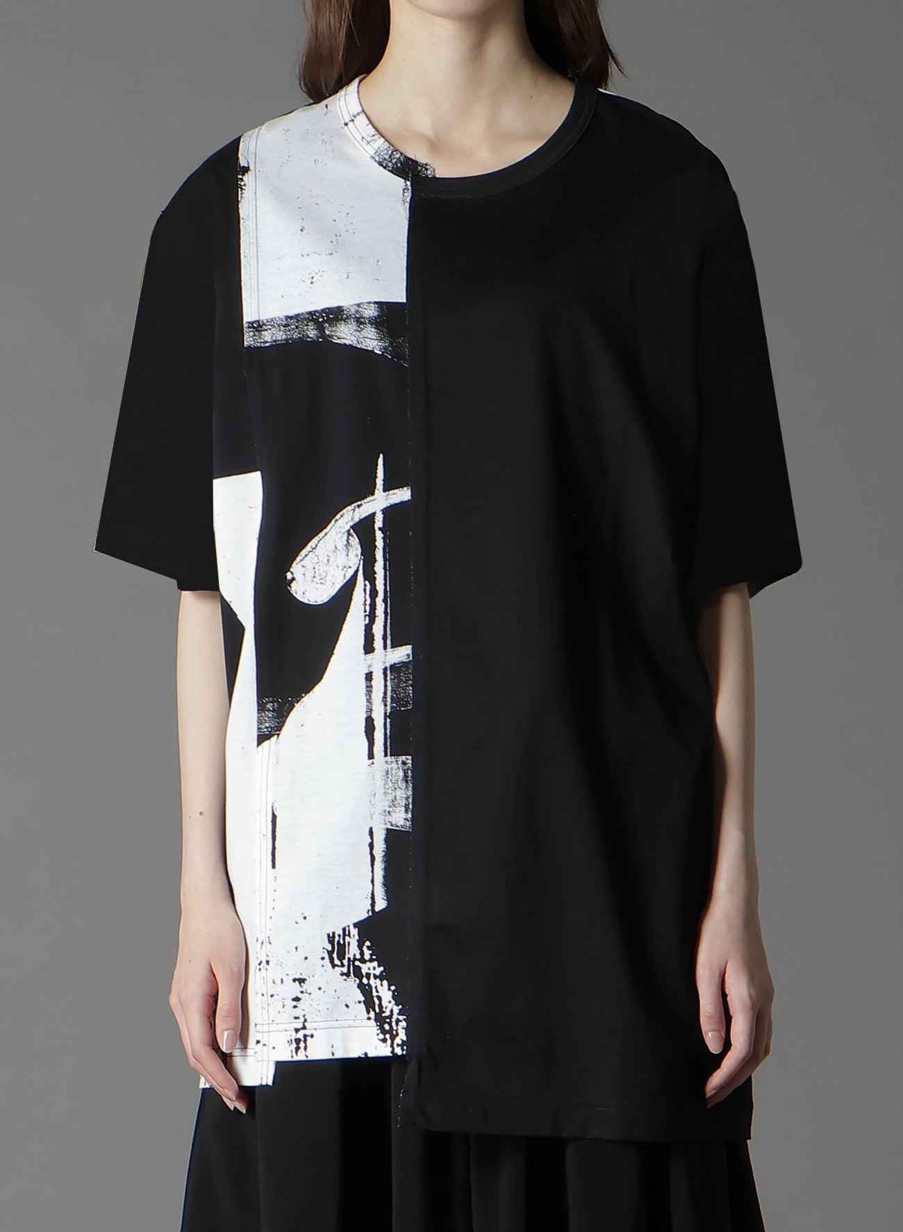 SILKETTE JERSEY NUMBER PATTERN TSUJIKIRI SHORT SLEEVED T-SHIRT