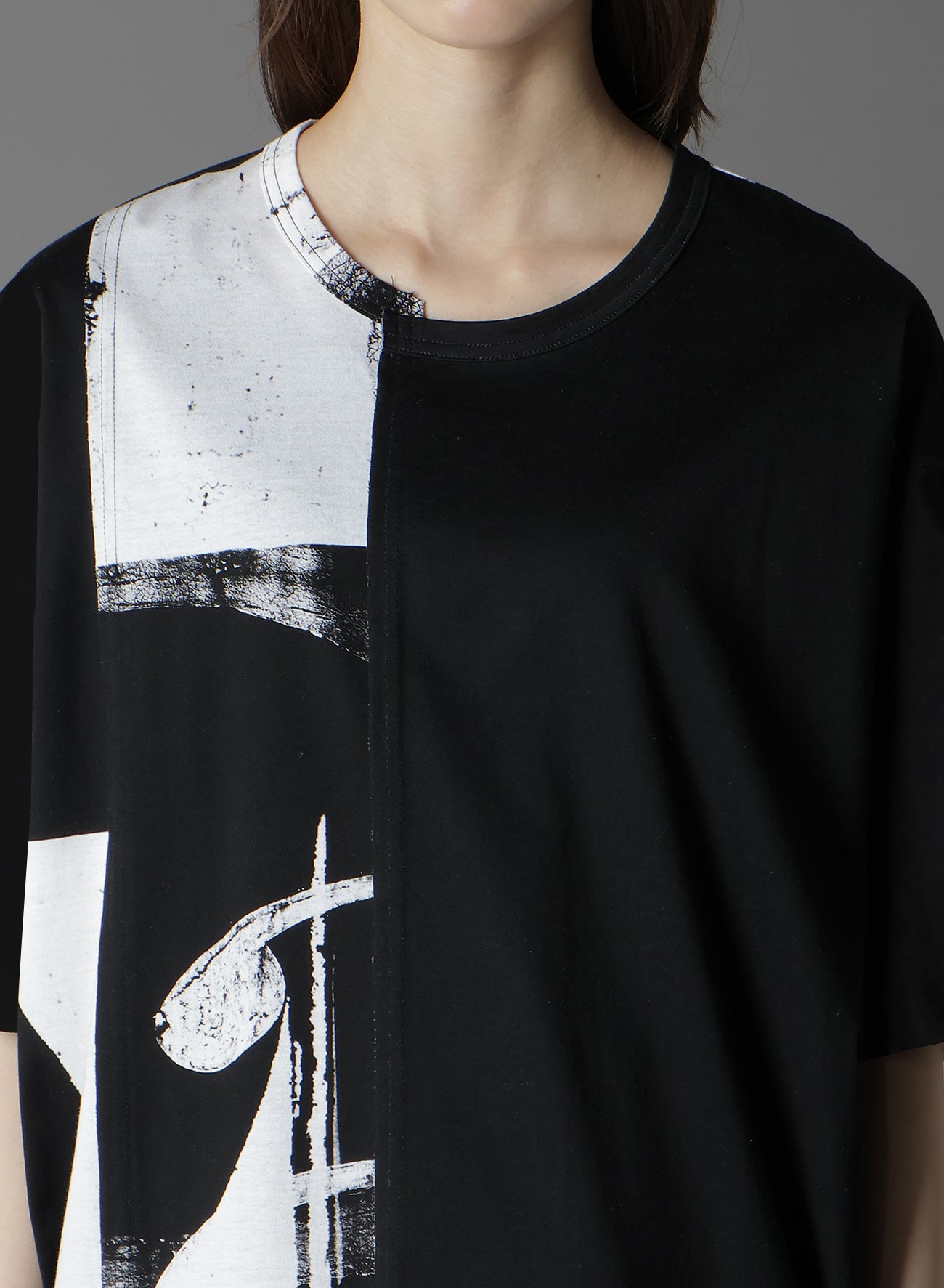 SILKETTE JERSEY NUMBER PATTERN TSUJIKIRI SHORT SLEEVED T-SHIRT