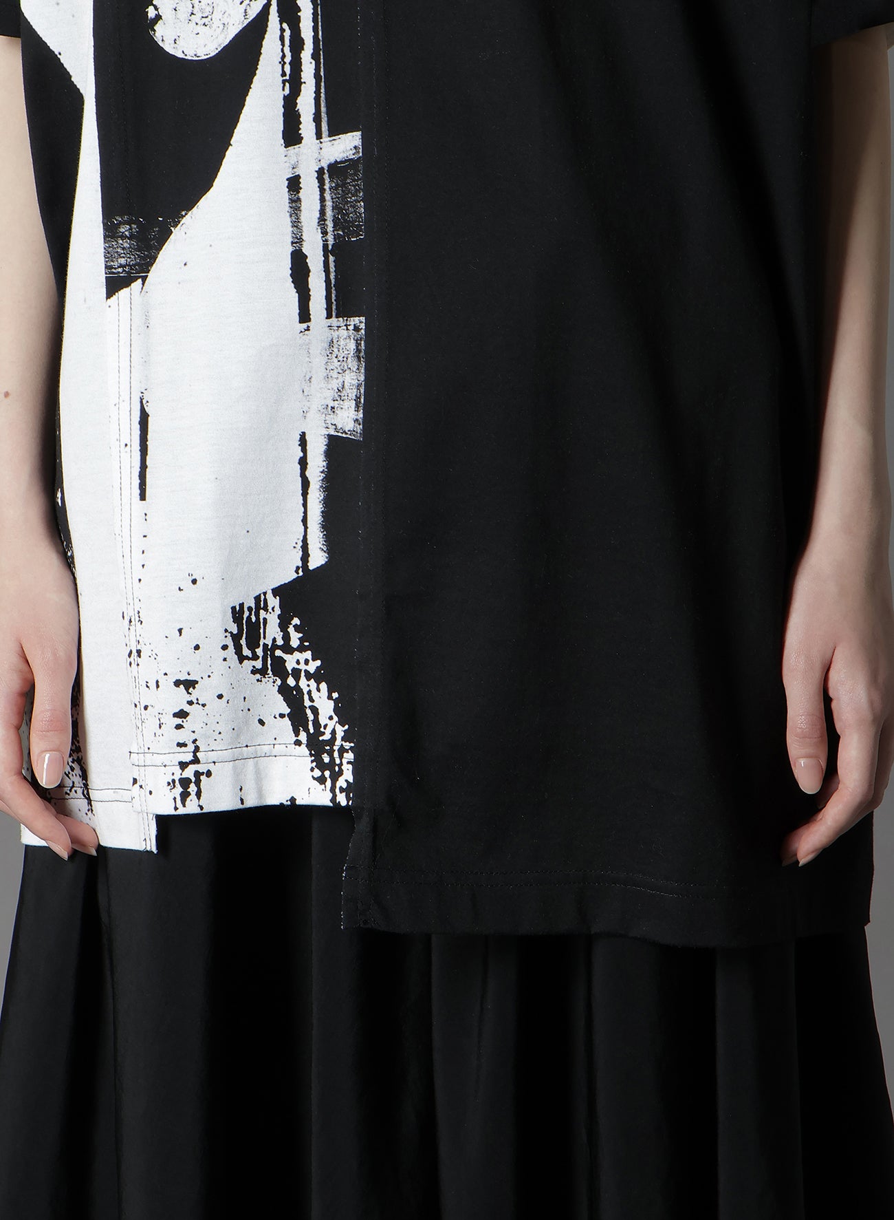 SILKETTE JERSEY NUMBER PATTERN TSUJIKIRI SHORT SLEEVED T-SHIRT
