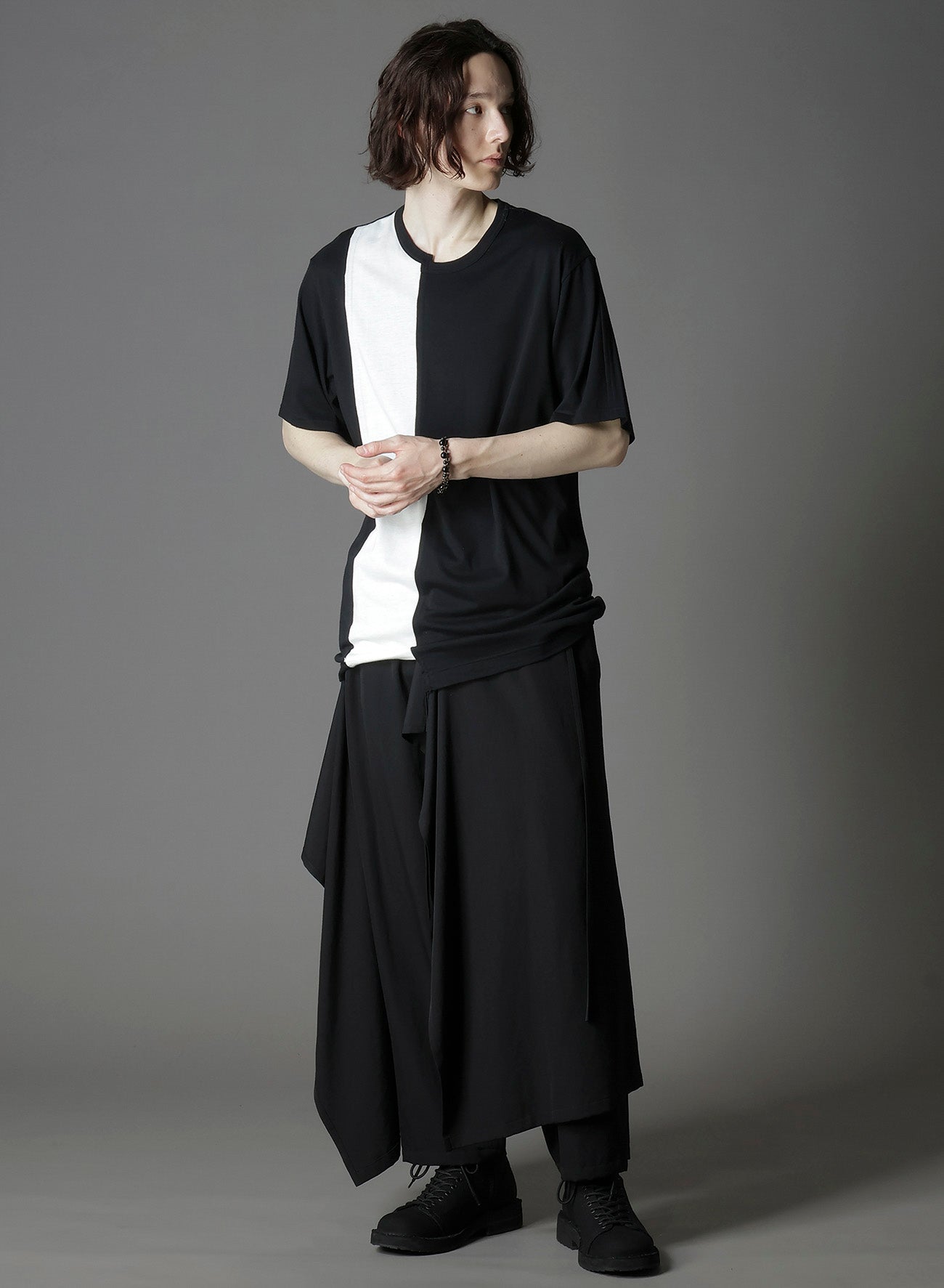 SILKETTE JERSEY W/ NUMBER PATTERN TSUJIKIRI LONG SLEEVED T-SHIRT