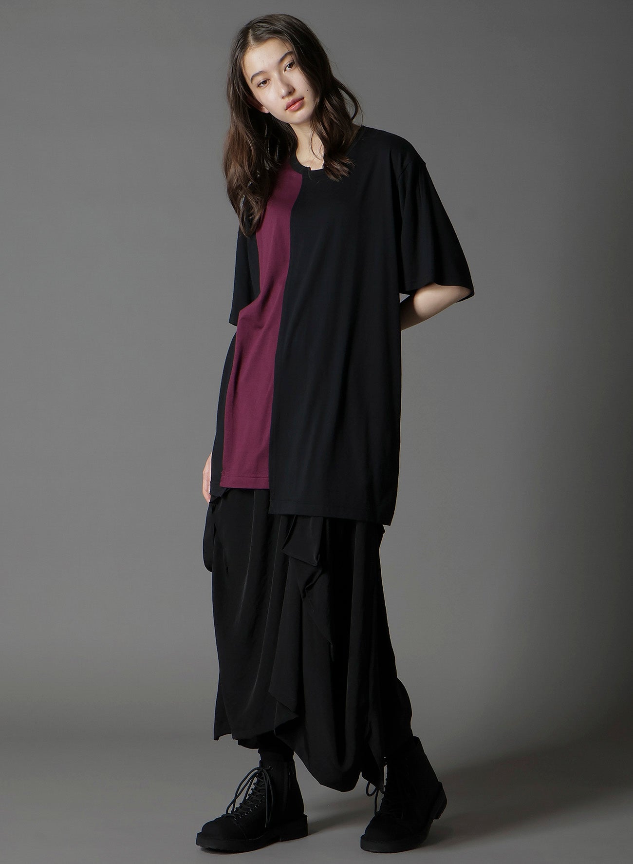 SILKETTE JERSEY W/ NUMBER PATTERN TSUJIKIRI LONG SLEEVED T-SHIRT