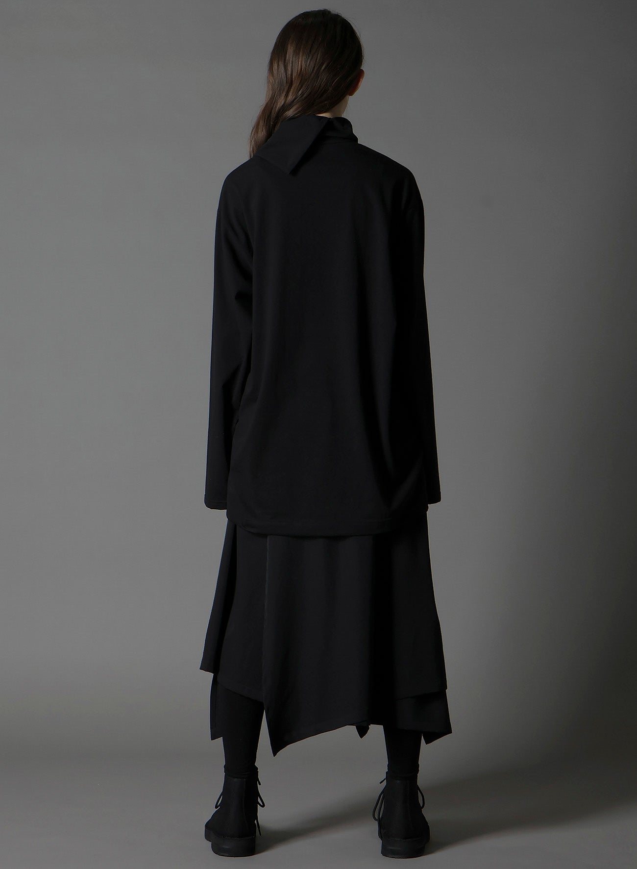 COTTON JERSEY TURTLENECK LONG SLEEVED T-SHIRT