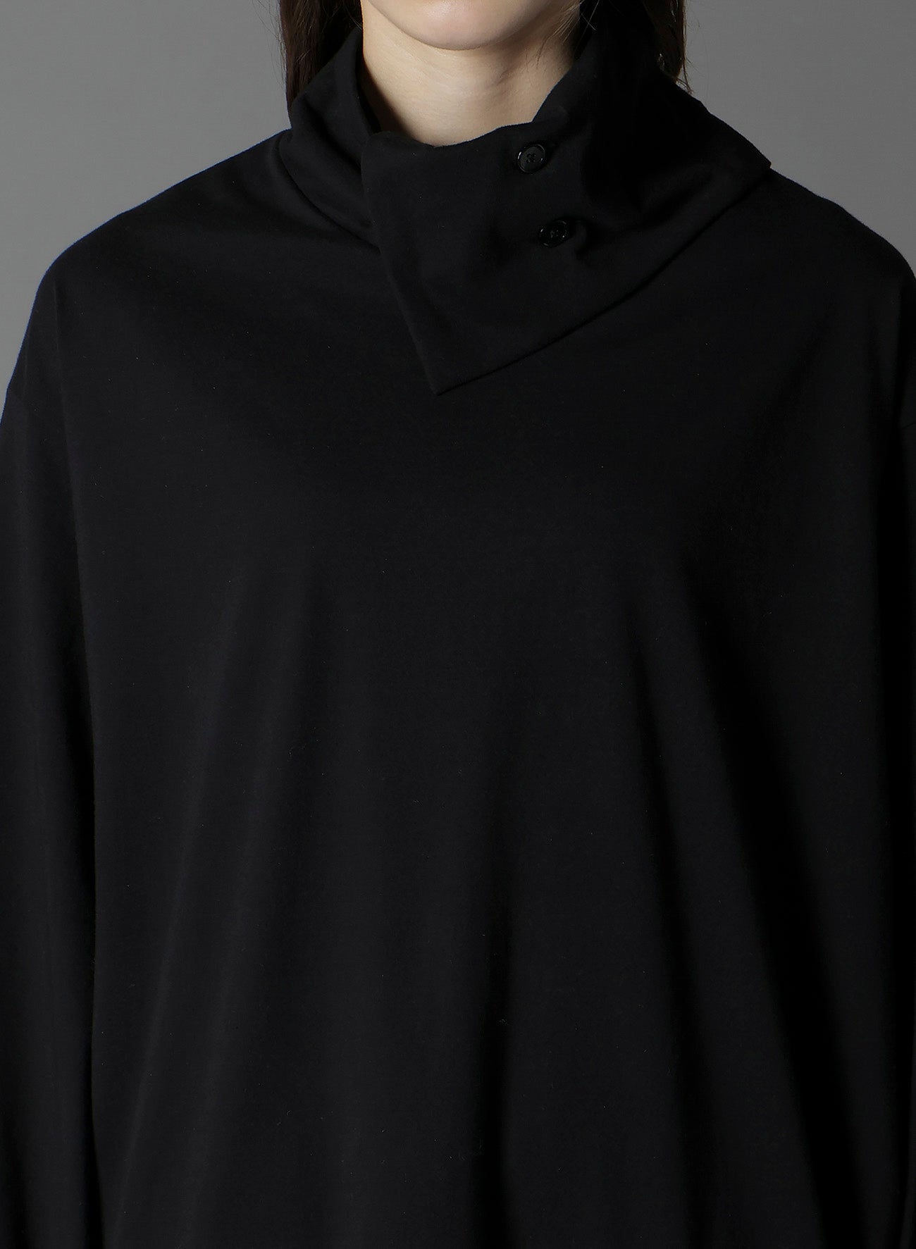 COTTON JERSEY TURTLENECK LONG SLEEVED T-SHIRT