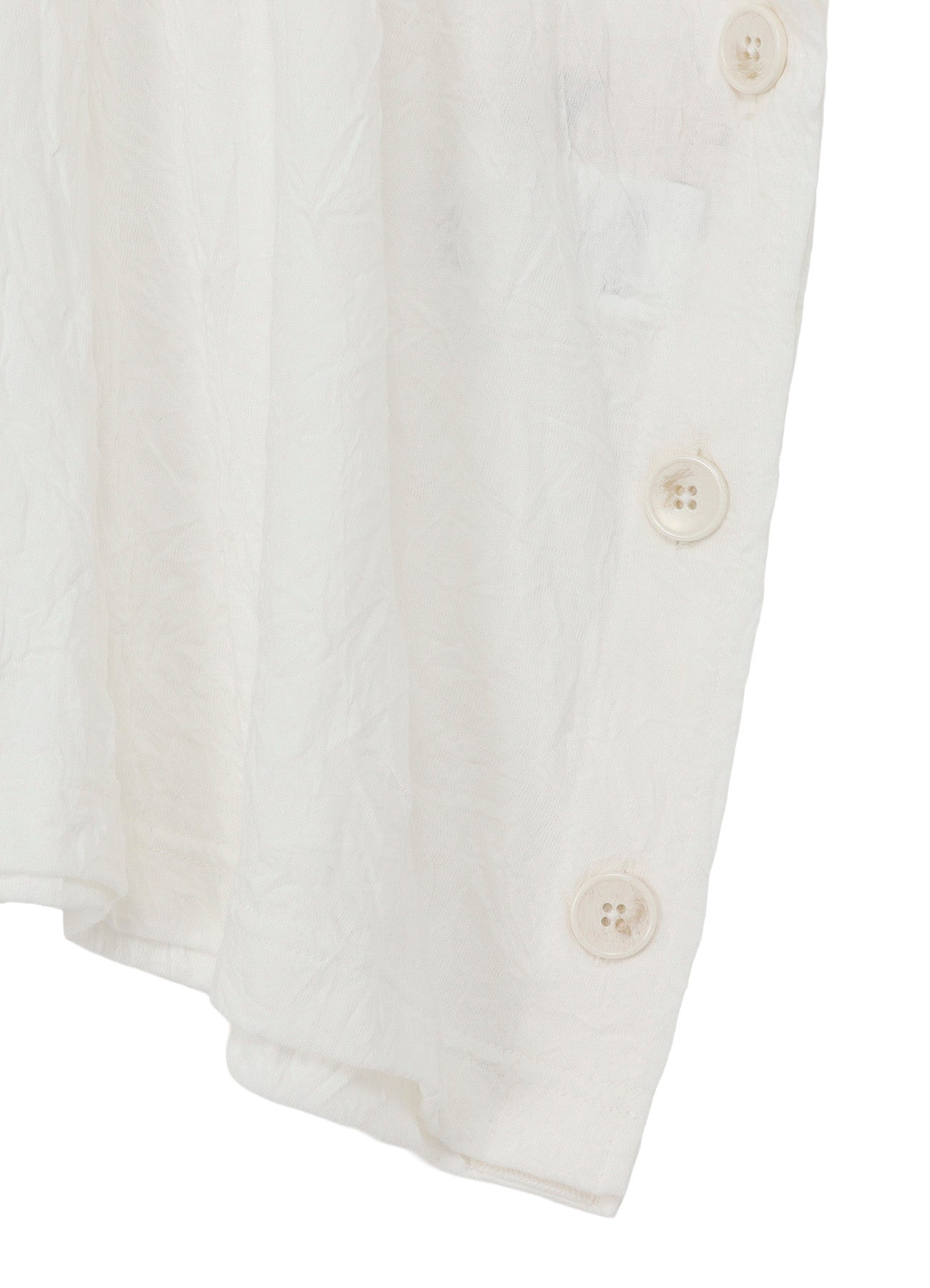 CATHC WASHER WRINKLE JERSEY SIDE BUTTON SHORT SLEEVED T-SHIRT
