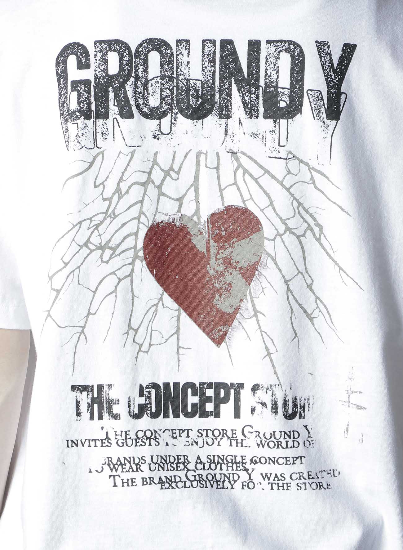 COTTON JERSEY HEART GRAPHIC T-SHIRT