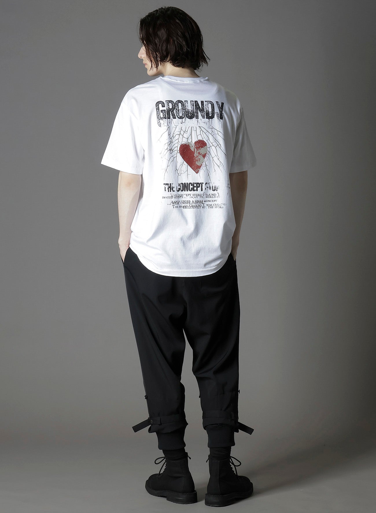 COTTON JERSEY HEART GRAPHIC T-SHIRT