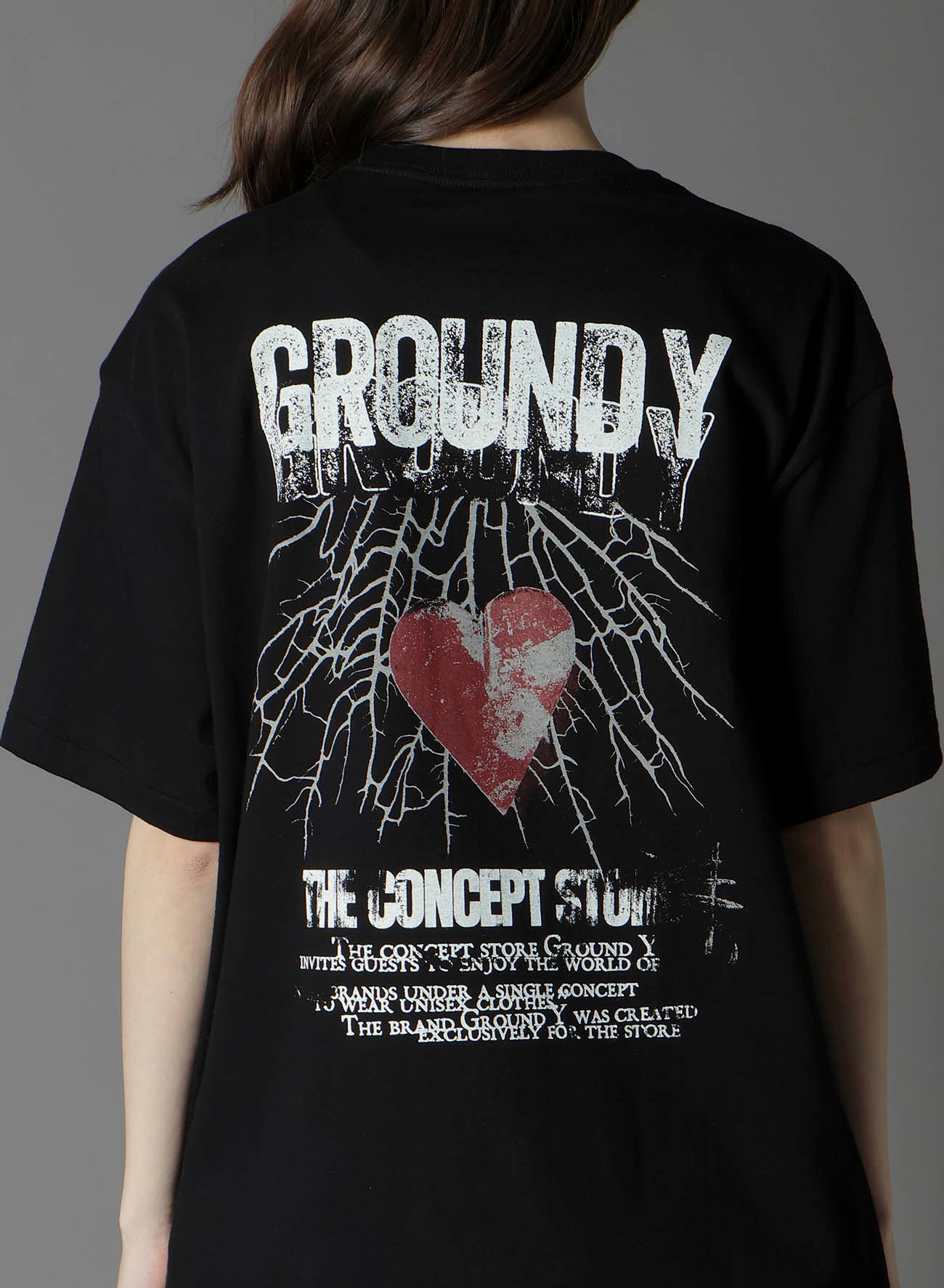 COTTON JERSEY HEART GRAPHIC T-SHIRT