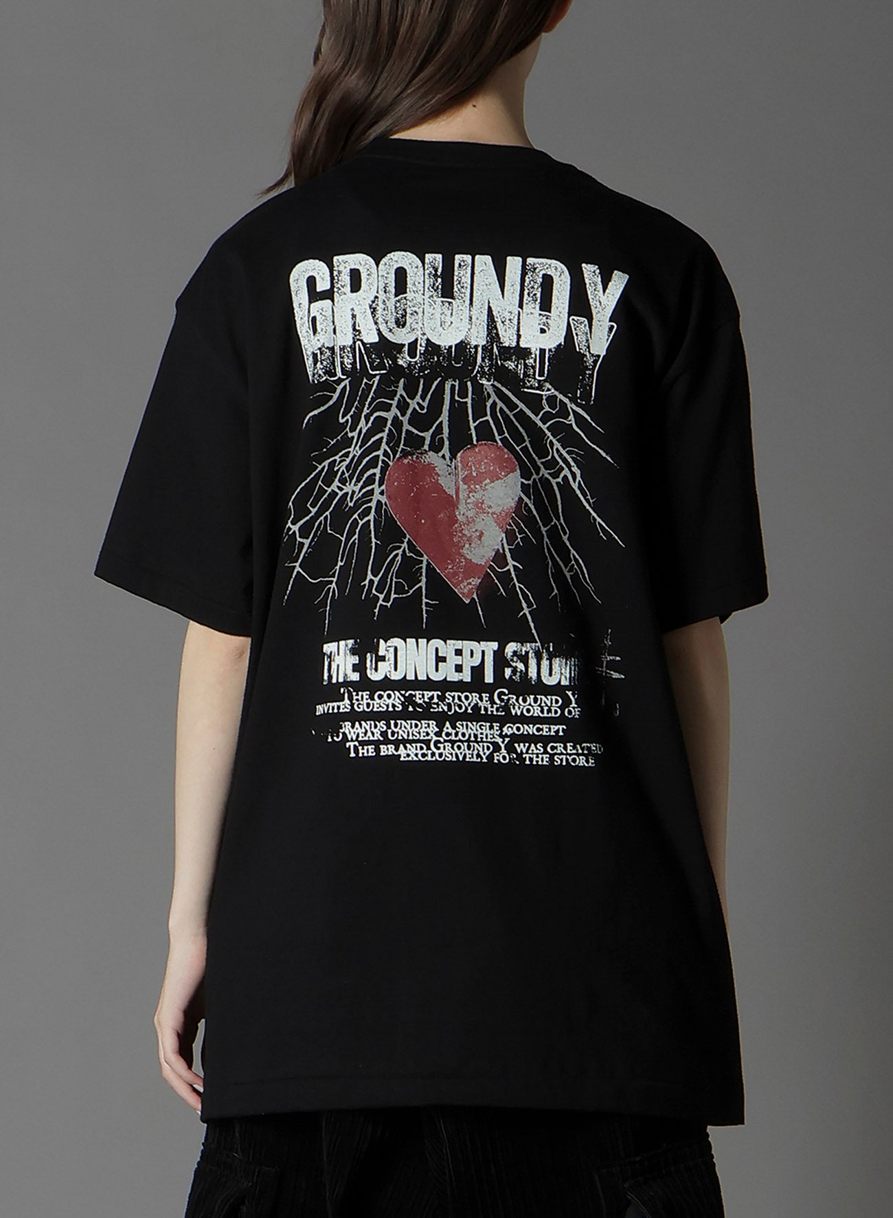 COTTON JERSEY HEART GRAPHIC T-SHIRT