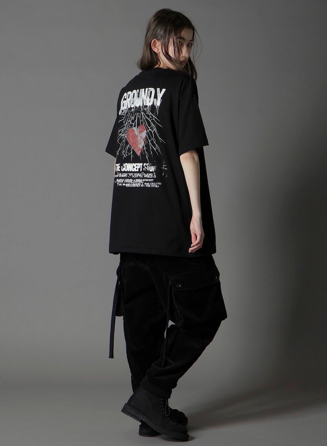 COTTON JERSEY HEART GRAPHIC T-SHIRT